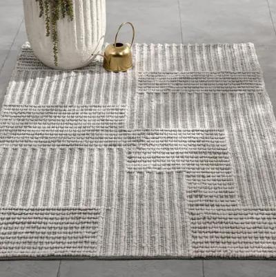 Clayton 5'x8' Recycled Fabric Handwoven Sustainable Gray Accent Area Rug