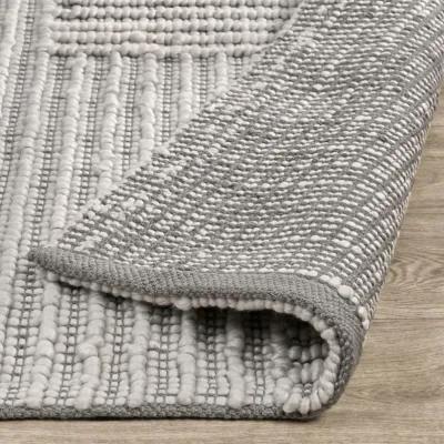 Clayton 5'x8' Recycled Fabric Handwoven Sustainable Gray Accent Area Rug