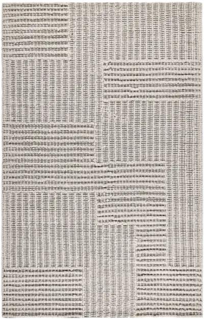 Clayton 5'x8' Recycled Fabric Handwoven Sustainable Gray Accent Area Rug