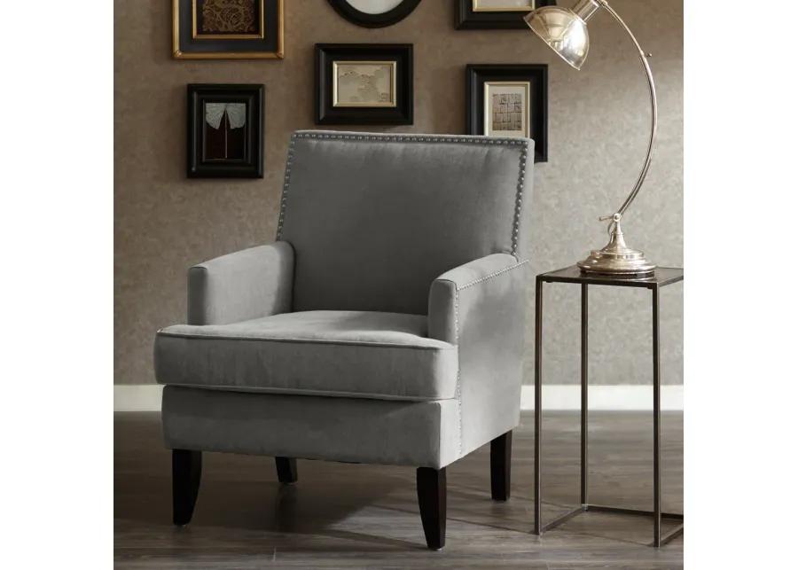 Madison Park Colton Grey Track Arm Club Chair