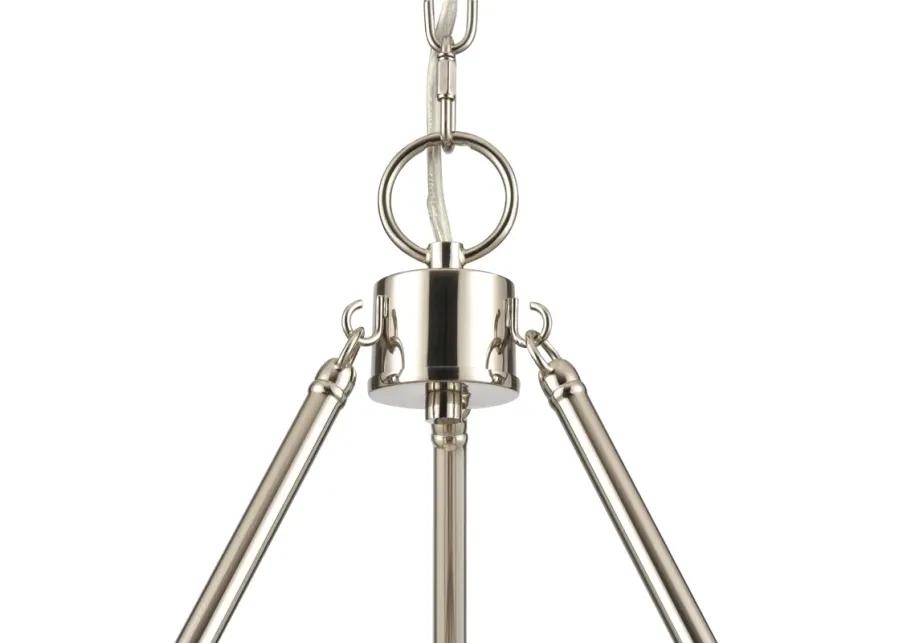 Abaca 20'' Wide 3-Light Chandelier - Polished Nickel