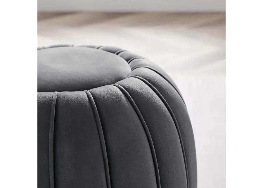 Celebrate Channel Tufted Performance Velvet Ottoman