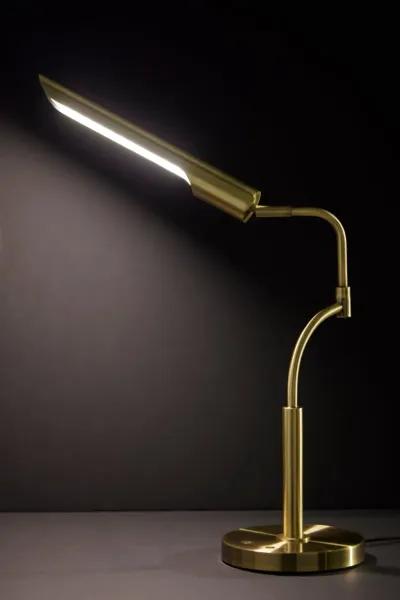 Zane LED Desk Lamp w. Smart Switch- Antique Brass