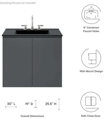 Bryn 30" Wall-Mount Bathroom Vanity