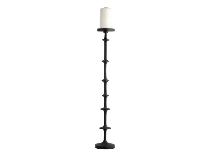 Metal, 29" Abacus Floor Pillar Candleholder, Black