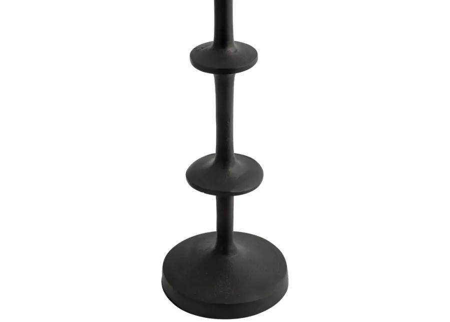 Metal, 29" Abacus Floor Pillar Candleholder, Black