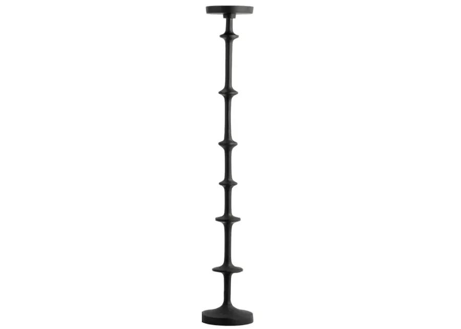 Metal, 29" Abacus Floor Pillar Candleholder, Black