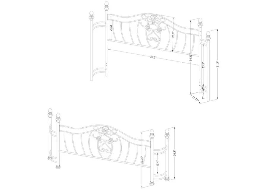 Sydney Queen Bed Antique Brushed Gold