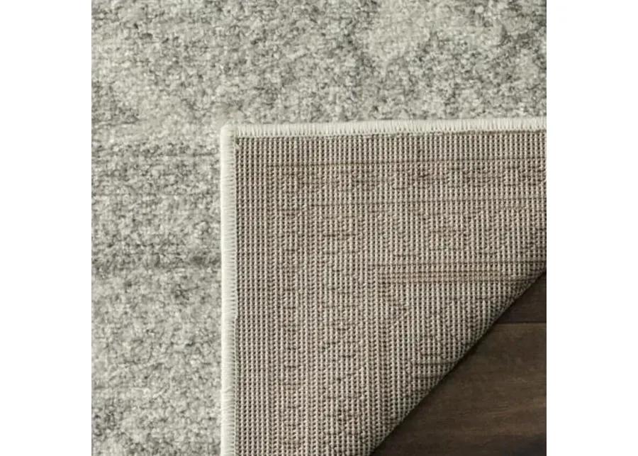 Adirondack Contemporary Ivory / Silver 2'-6" X 14' Powerloomed Rug