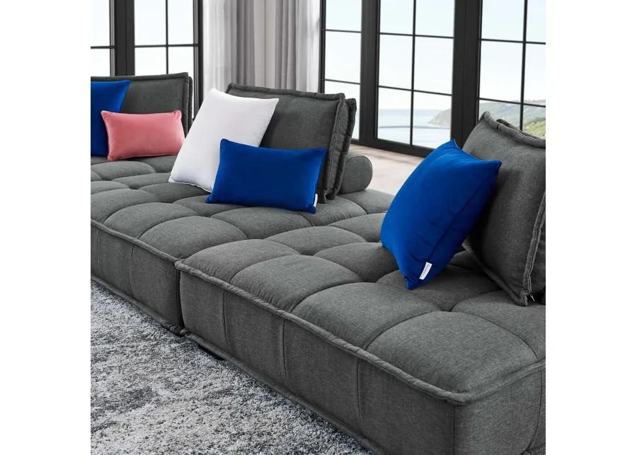 Saunter Tufted Fabric Fabric 3-Piece Sofa