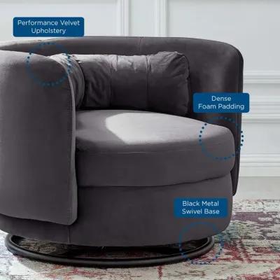 Relish Performance Velvet Performance Velvet Swivel Chair