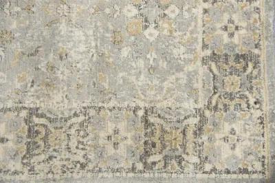 Gossamer Gray Persian/Classic 100% New Zealand Wool 2'6" x 8' Runner Rug