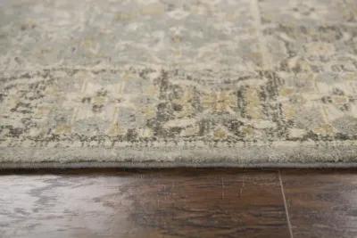 Gossamer Gray Persian/Classic 100% New Zealand Wool 2'6" x 8' Runner Rug