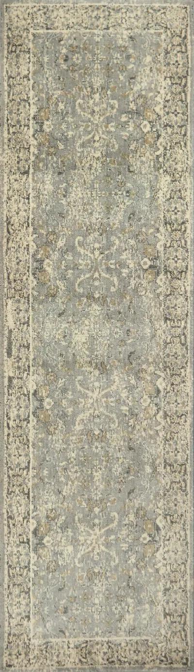 Gossamer Gray Persian/Classic 100% New Zealand Wool 2'6" x 8' Runner Rug