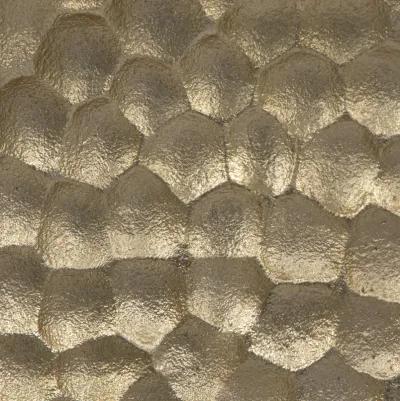 Metal, S/2 12/16" Honeycomb Bowls, Gold