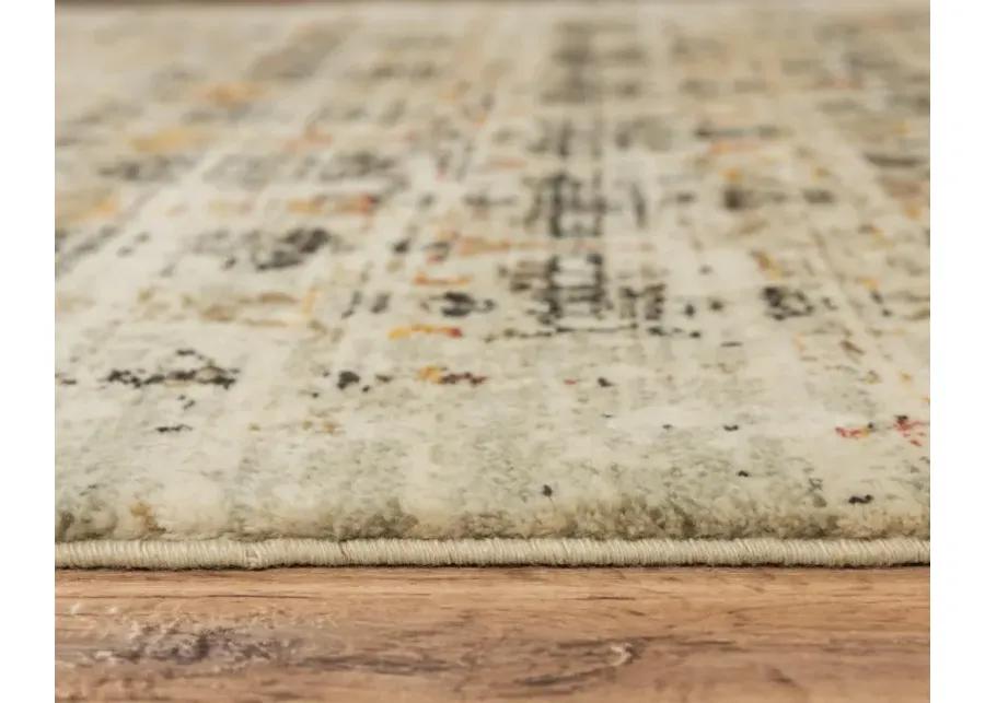 Ovation Beige/Brown distressed/classical N Z wool 2' x 3'  Rectangle Rug