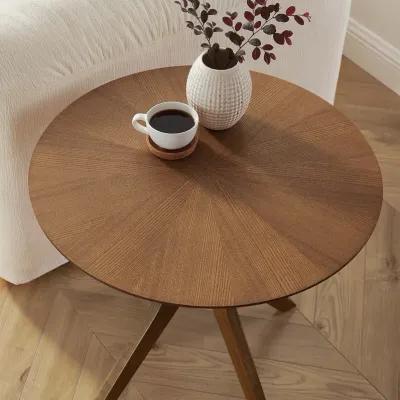 Crossroads 24" Round Wood Side Table