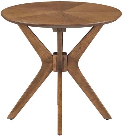 Crossroads 24" Round Wood Side Table