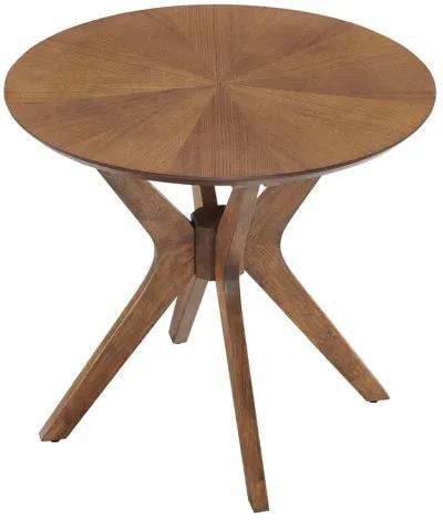 Crossroads 24" Round Wood Side Table