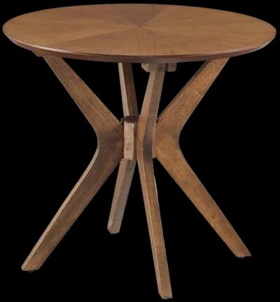 Crossroads 24" Round Wood Side Table