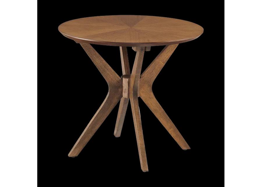 Crossroads 24" Round Wood Side Table