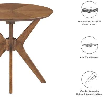 Crossroads 24" Round Wood Side Table