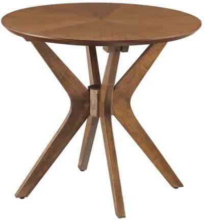 Crossroads 24" Round Wood Side Table