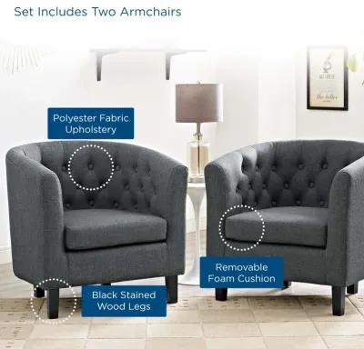 Prospect 2 Piece Upholstered Fabric Armchair Set