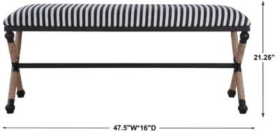 Braddock Striped Bench