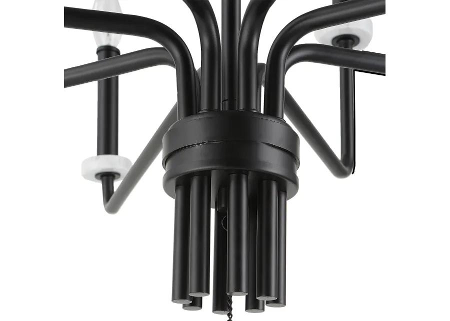 Ebony Elegance 8 Light Chandelier