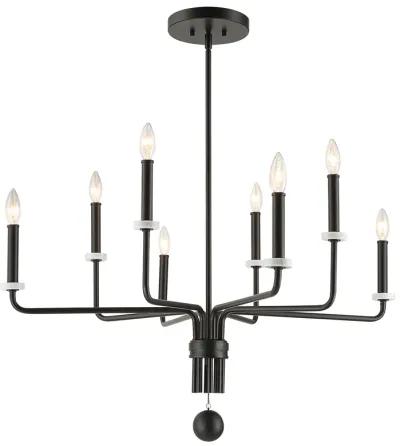 Ebony Elegance 8 Light Chandelier