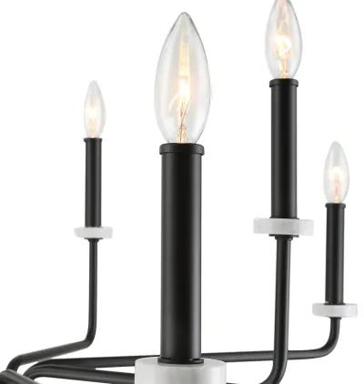 Ebony Elegance 8 Light Chandelier