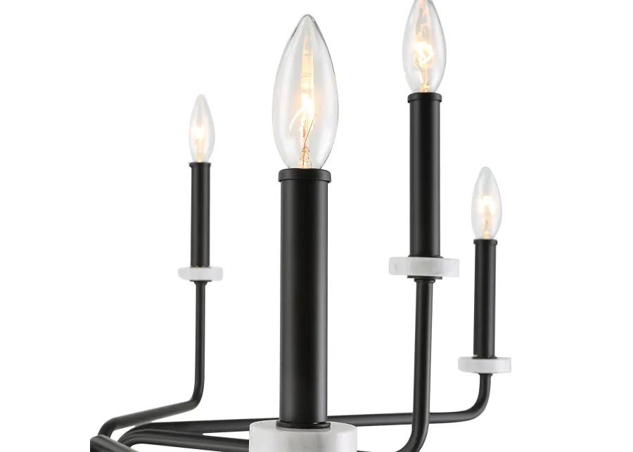 Ebony Elegance 8 Light Chandelier