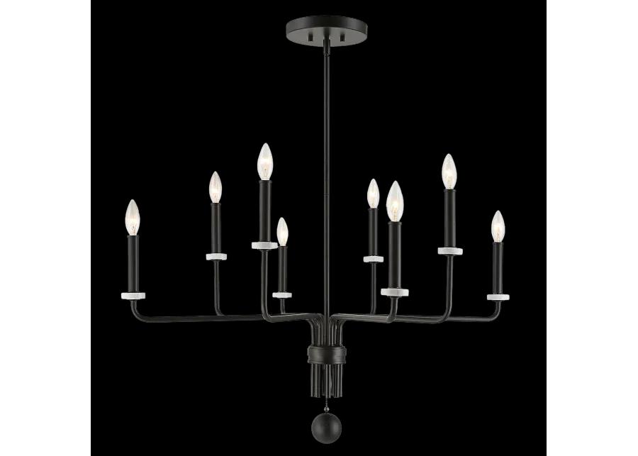 Ebony Elegance 8 Light Chandelier