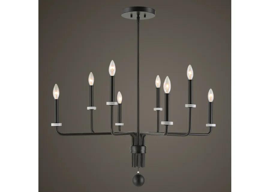 Ebony Elegance 8 Light Chandelier