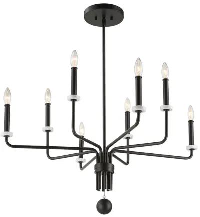 Ebony Elegance 8 Light Chandelier