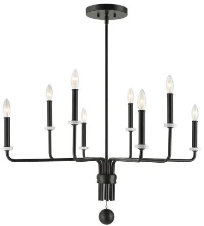 Ebony Elegance 8 Light Chandelier