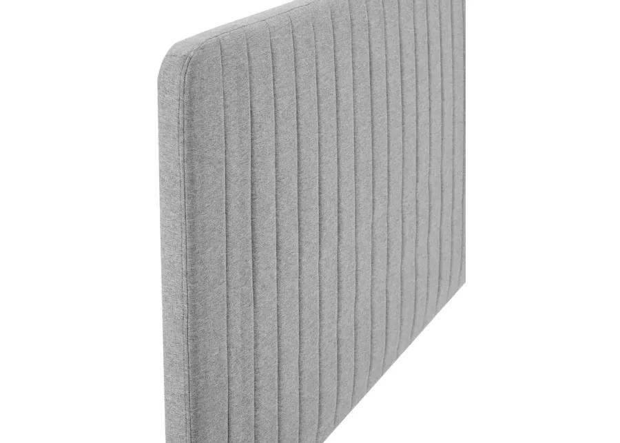 Milenna Channel Tufted Upholstered Fabric Twin Headboard