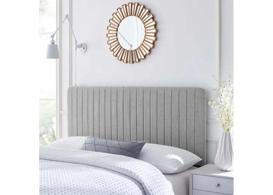 Milenna Channel Tufted Upholstered Fabric Twin Headboard