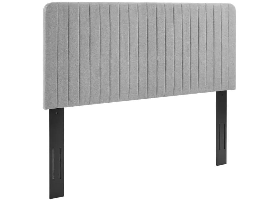 Milenna Channel Tufted Upholstered Fabric Twin Headboard