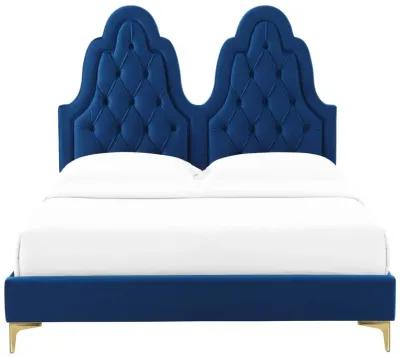 Alexandria Tufted Performance Velvet Twin Platform Bed