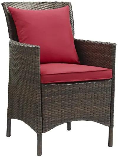 Conduit Outdoor Patio Wicker Rattan Dining Armchair Set of 2