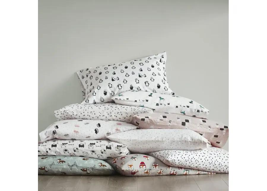 Cozy Soft Cotton Flannel Printed Sheet Set