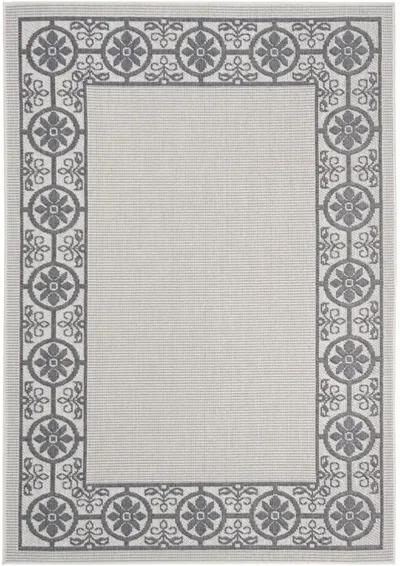 Safavieh BERMUDA 800 Collection BMU815A-7SQ Ivory / Charcoal 6'-7" X 6'-7" Square