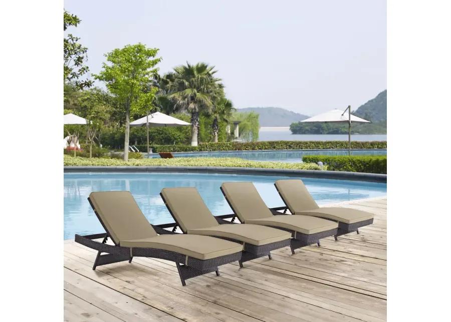 Convene Chaise Outdoor Patio Set of 4