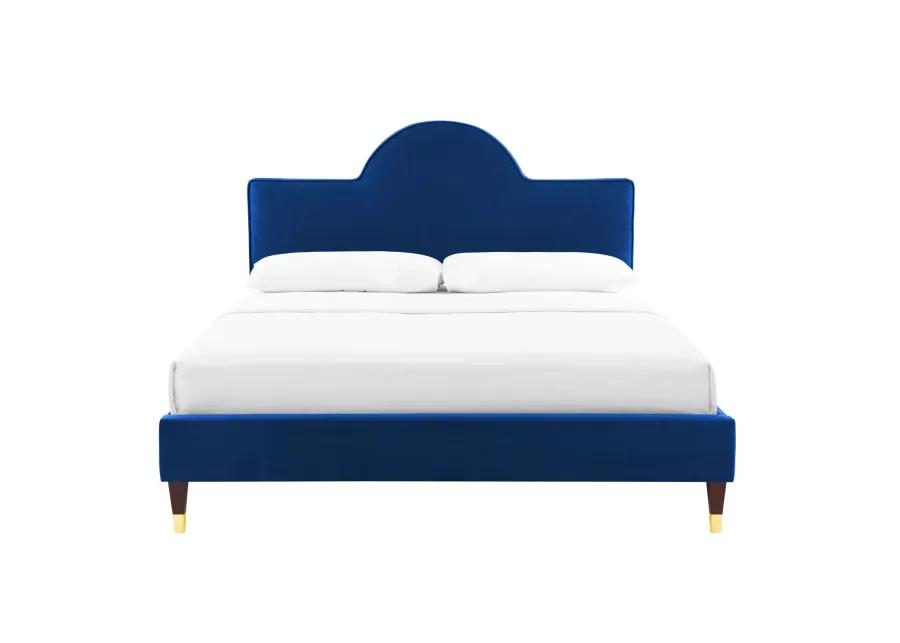 Aurora Performance Velvet Queen Bed