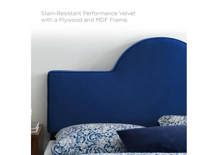 Aurora Performance Velvet Queen Bed