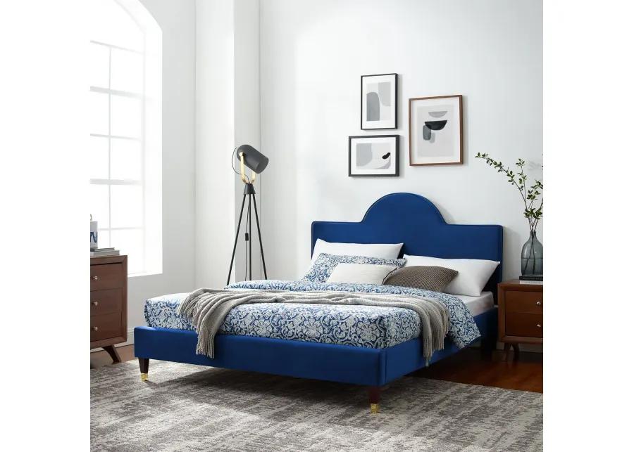 Aurora Performance Velvet Queen Bed