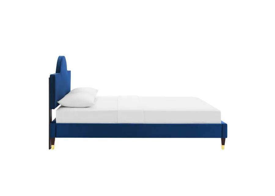 Aurora Performance Velvet Queen Bed