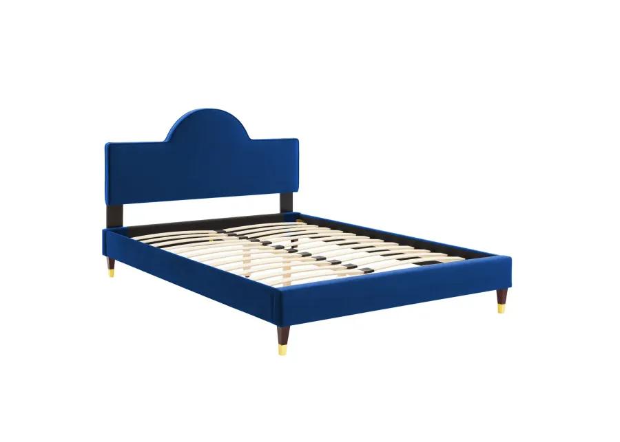 Aurora Performance Velvet Queen Bed